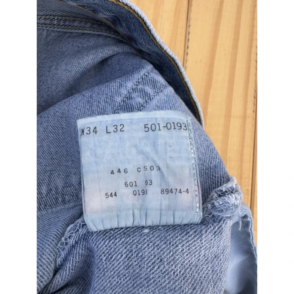 Vtg‎ 90s Levi's Jeans 501-0115 XX Button Fly USA Made Mens Size 34/32 Light Wash